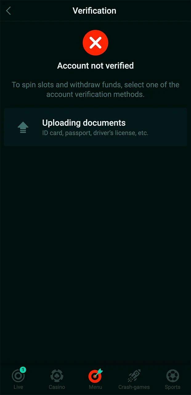 Please verify your identity to unlock the full functionality of the Pinco website.