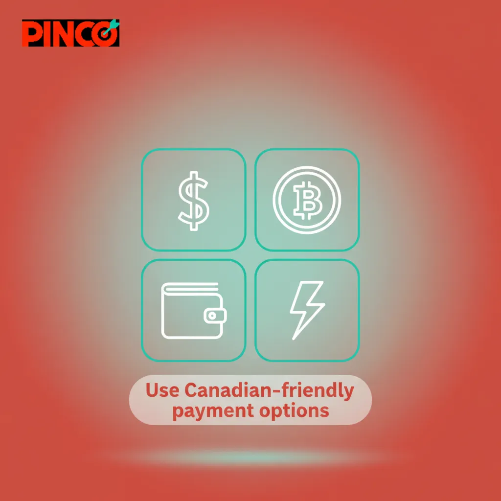 Logos of secure Canadian payment methods: Interac, Visa, Mastercard, iDebit, Instadebit, MuchBetter, ecoPayz, Skrill