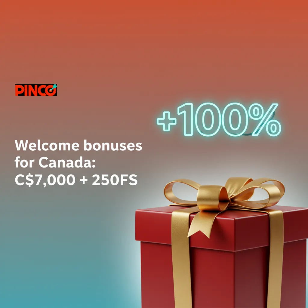 Banner for Canadian welcome bonuses: C$7,000 + 250 free spins; sportsbook C$500 bet credits. Terms apply.