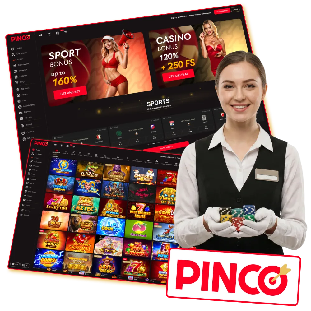 Pinco delivers live sports, esports, casino games, and mobile access with generous bonuses.