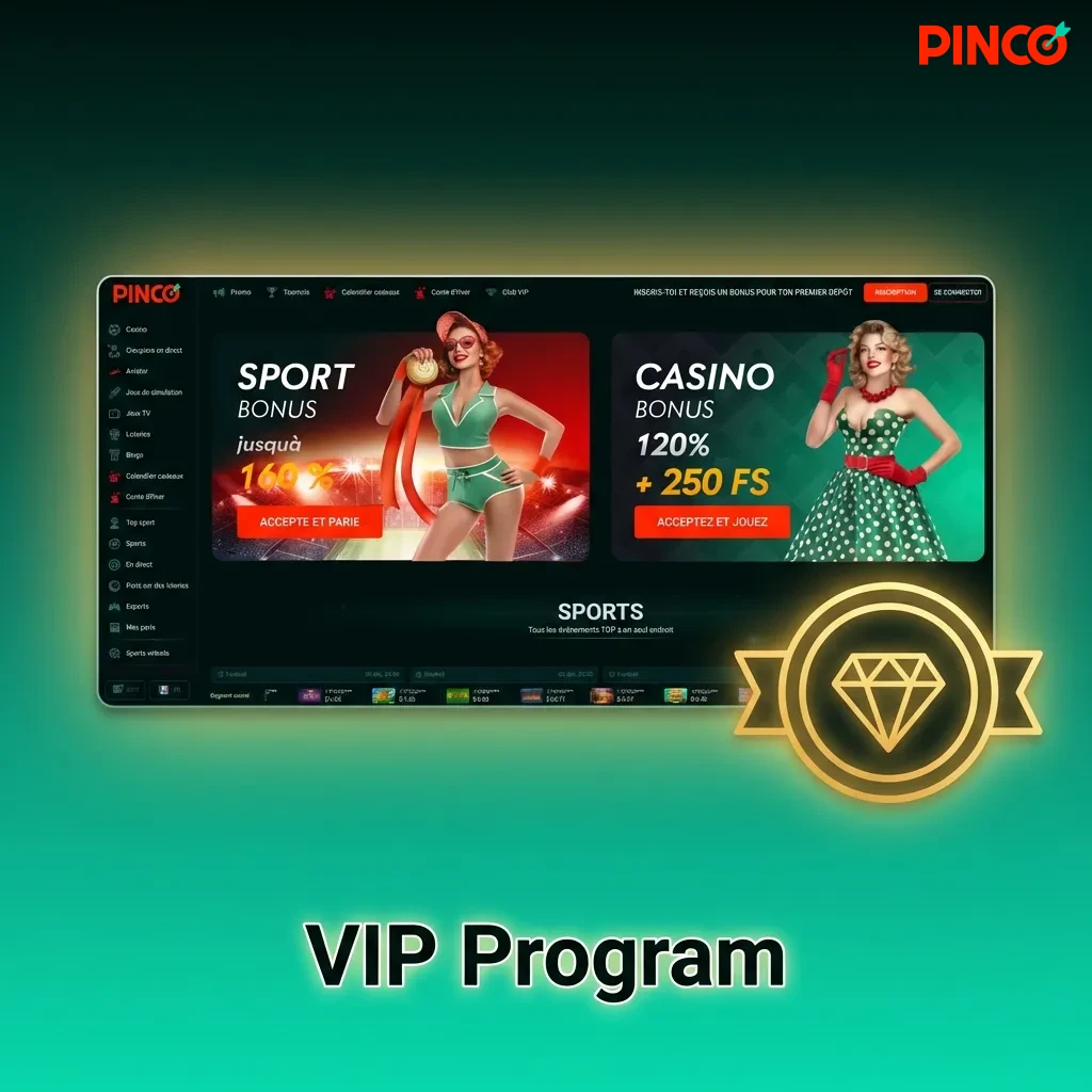 Tiered VIP loyalty program showing Bronze through Diamond levels with increasing rewards and exclusive benefits for players.