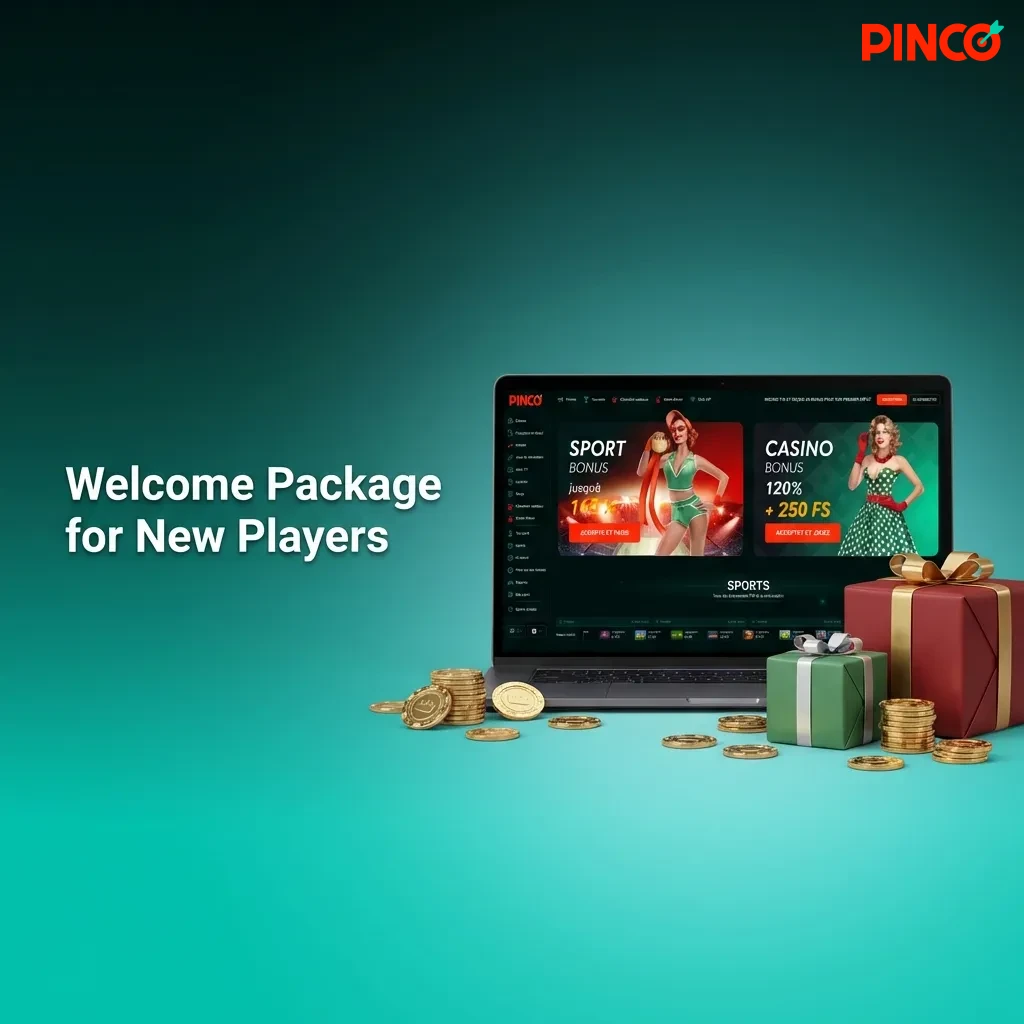 Casino welcome bonus showing C$7,500 and 250 free spins across four deposits with match percentages and wagering terms