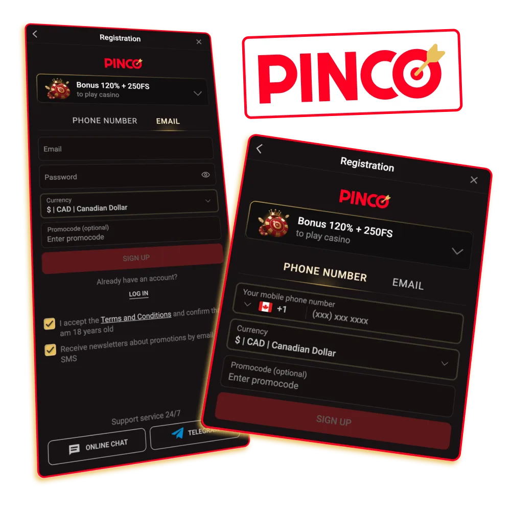 Start on Pinco through web or app, verify your identity, and unlock bonuses.